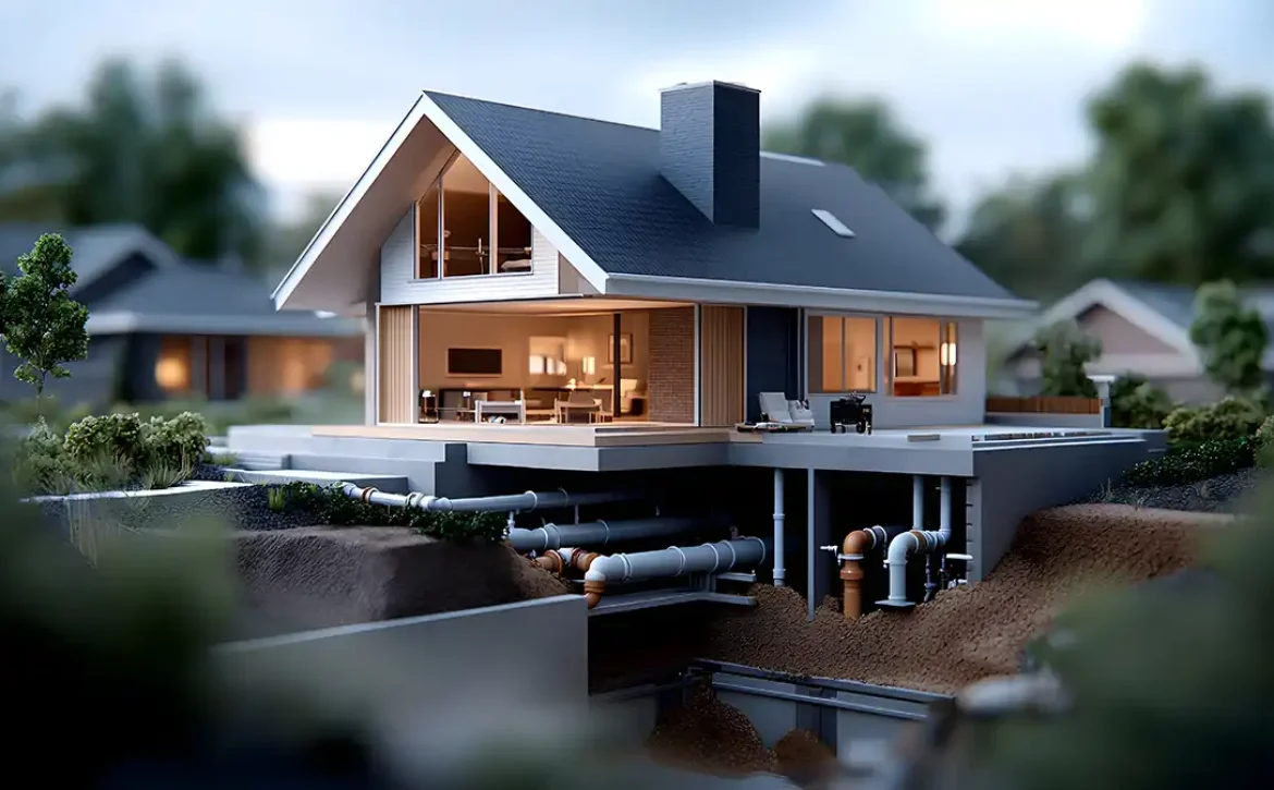 House with piping below lead service line disclosure