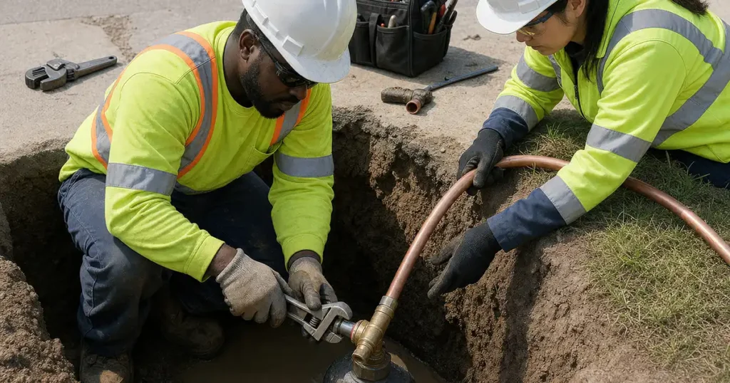Copper water lines installation