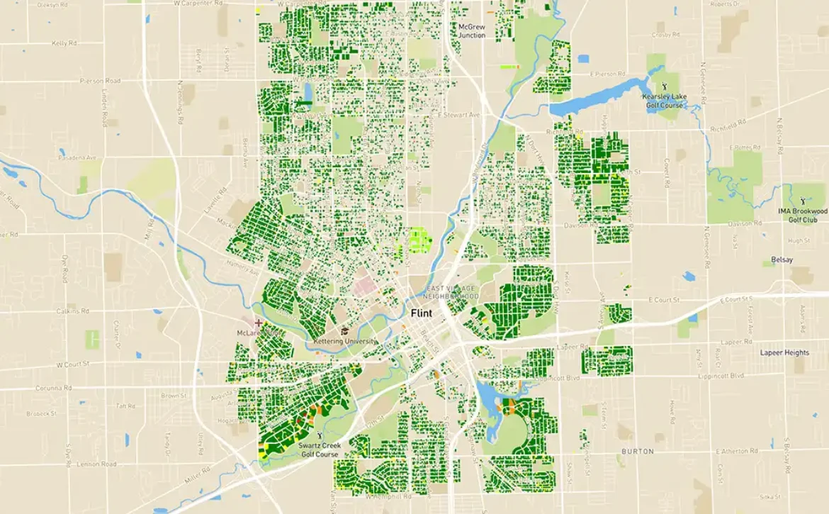 Flint service line map