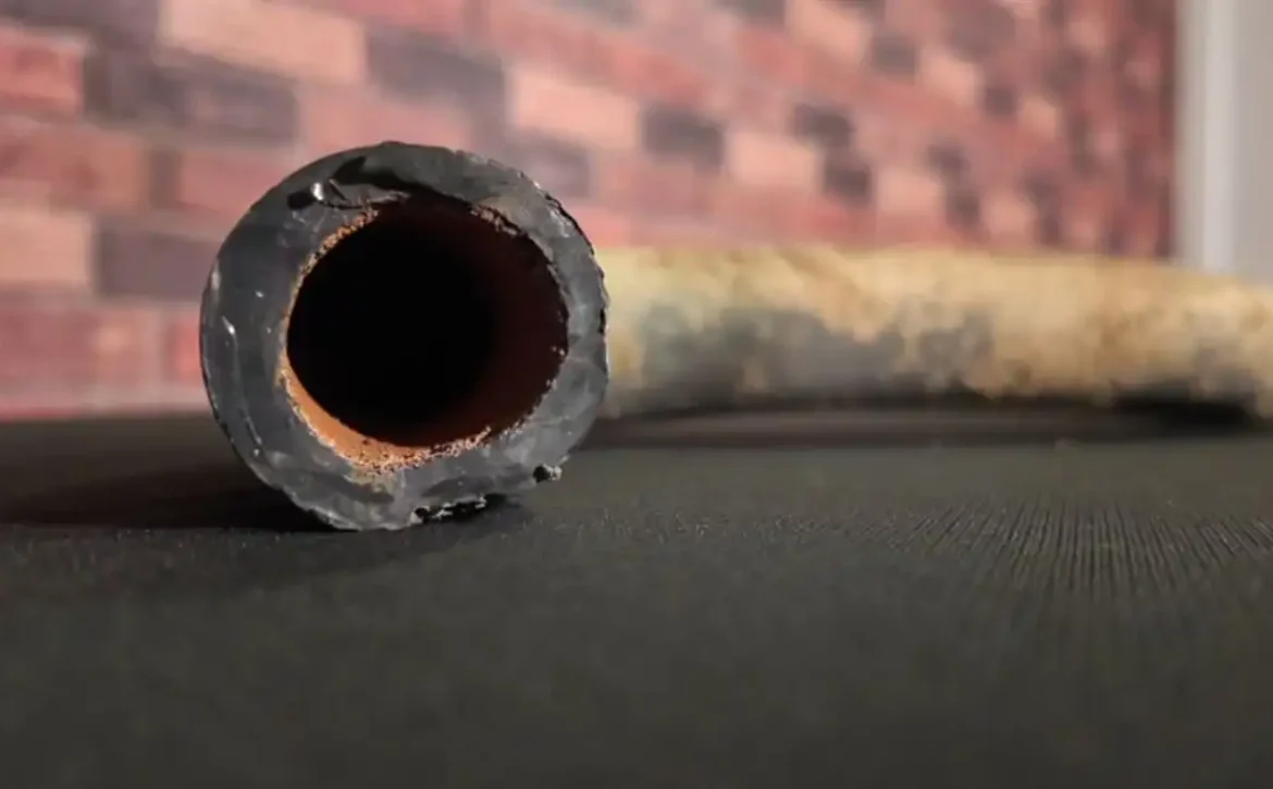Lead pipe on a table